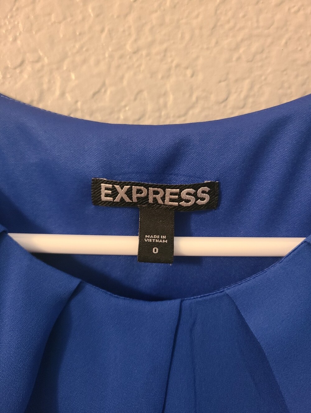 Express Sleeveless Royal Blue Fit-and-Flare Dress Keyhole Womens Size 0 - Picture 8 of 8